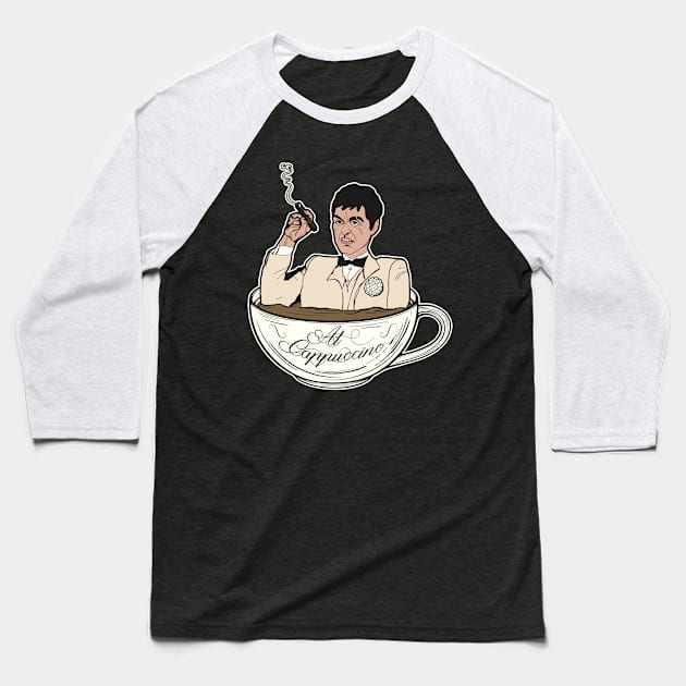 Al Cappuccino Baseball T-Shirt by darklordpug